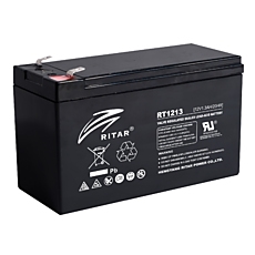 Оловна батерия RITAR (RT1213), 12V / 1.3Ah AGM 98/43,5/53 mm