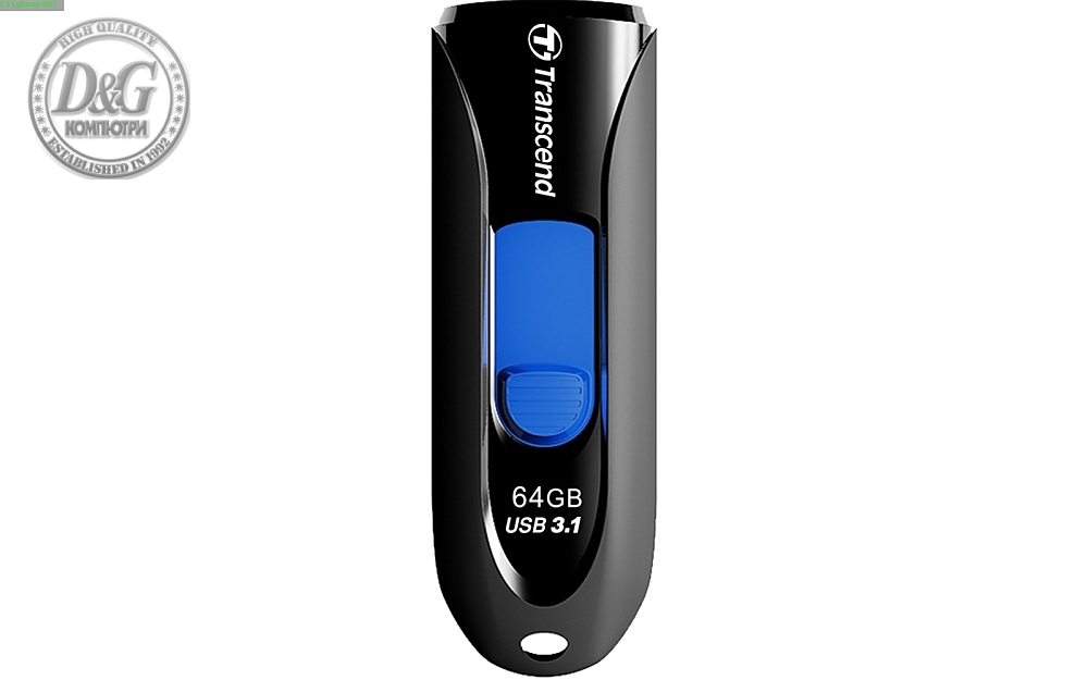 Transcend 64GB, USB3.1, Pen Drive, Capless, Black