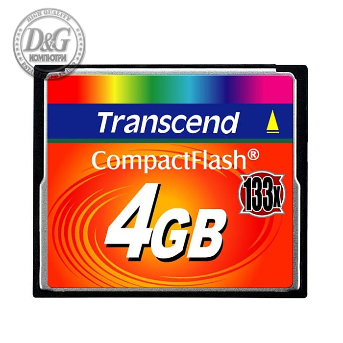 Transcend 4GB, CF Card, MLC, 133X