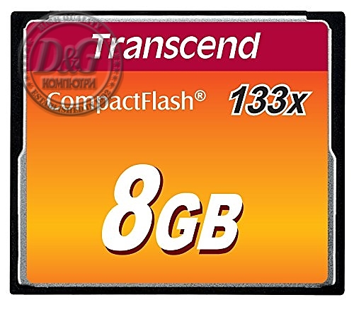 Transcend 8GB, CF Card, MLC, 133X