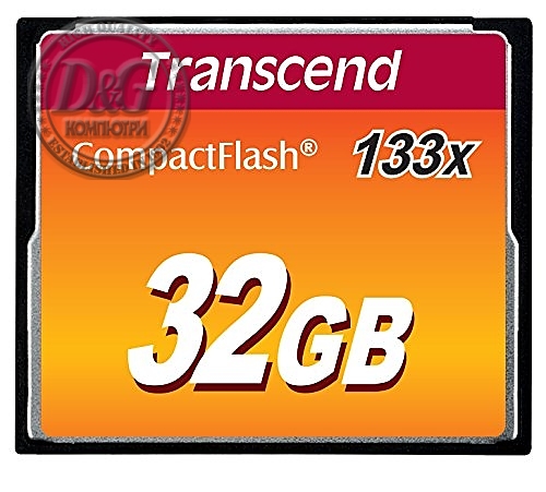 Transcend 32GB, CF Card, MLC, 133X