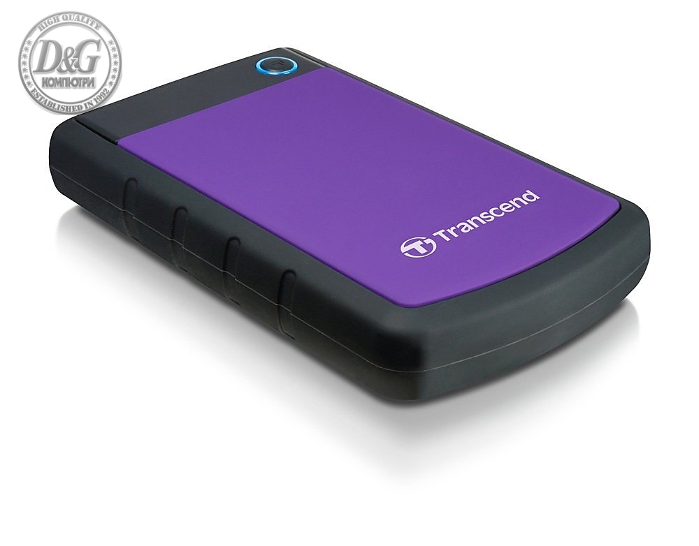 Transcend 2TB, 2.5" Portable HDD, StoreJet H3, Purple, Anti-shock