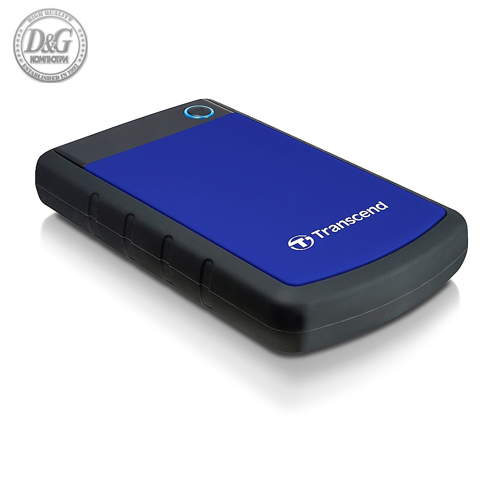 Transcend 4TB, 2.5" Portable HDD, StoreJet H3, Blue, Anti-shock