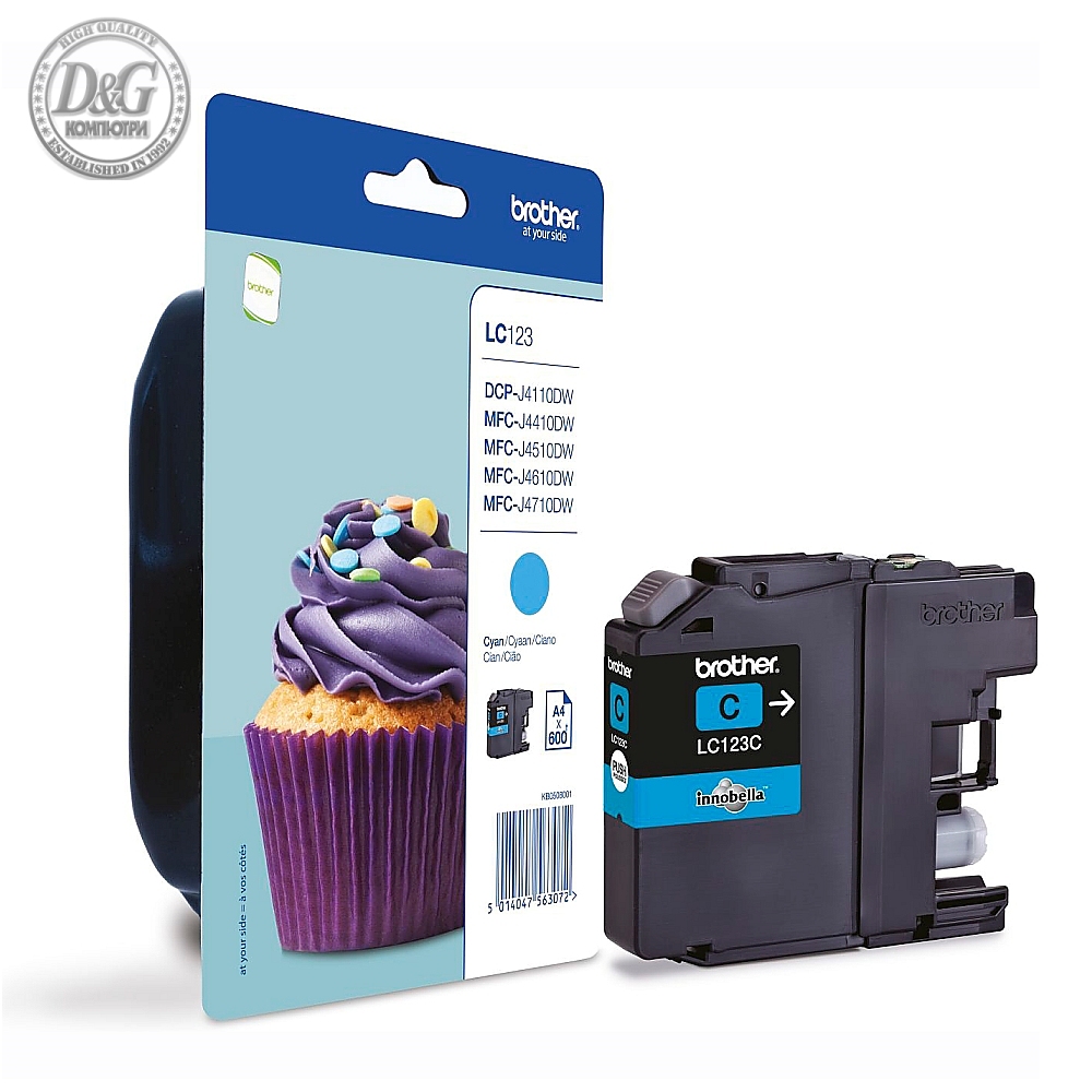 Brother LC-123 Cyan Ink Cartridge for MFC-J4510DW