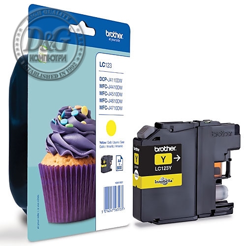 Brother LC-123 Yellow Ink Cartridge for MFC-J4510DW