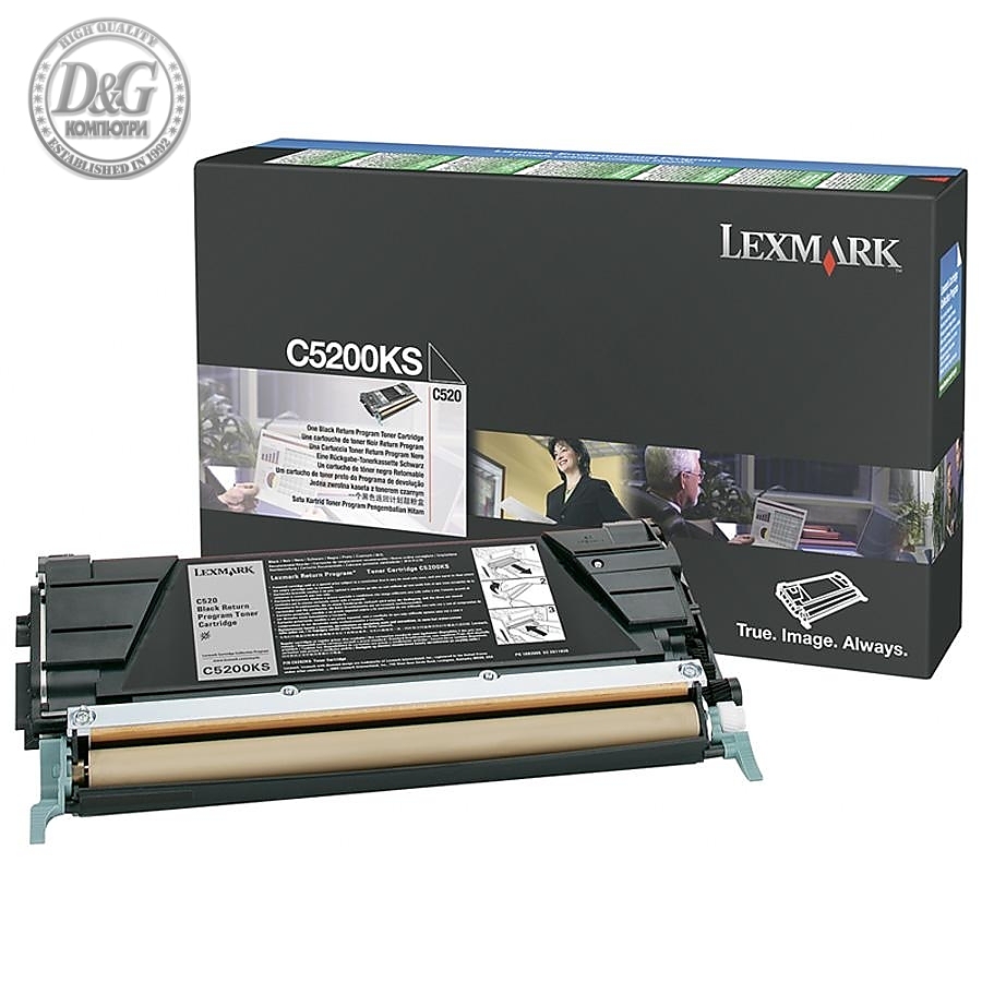 Lexmark C5200KS C520, 530 Black Return Programme 1.5K Toner Cartridge