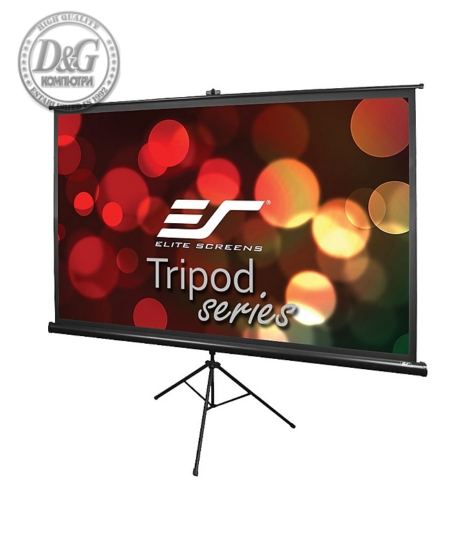 Elite Screen T72UWH Tripod, 72" (16:9), 160.0 x 89.0 cm, Black
