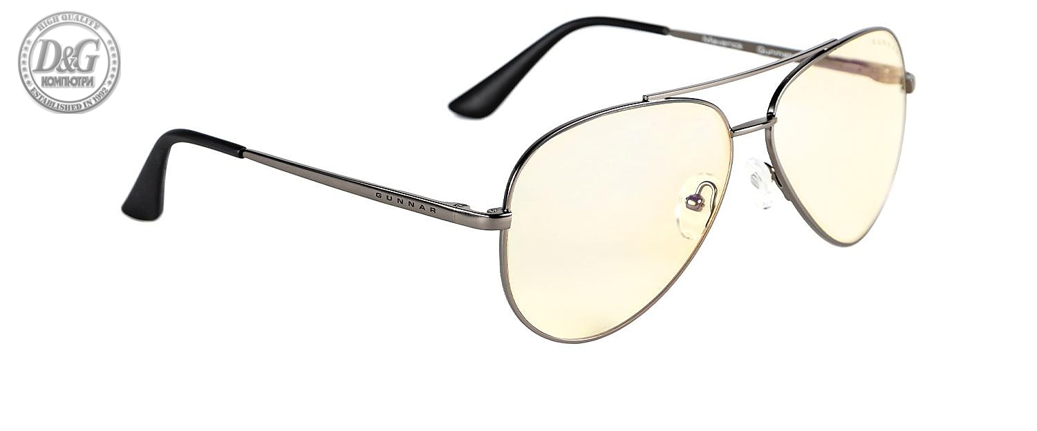 Геймърски очила GUNNAR Maverick Gunmetal, Сребрист