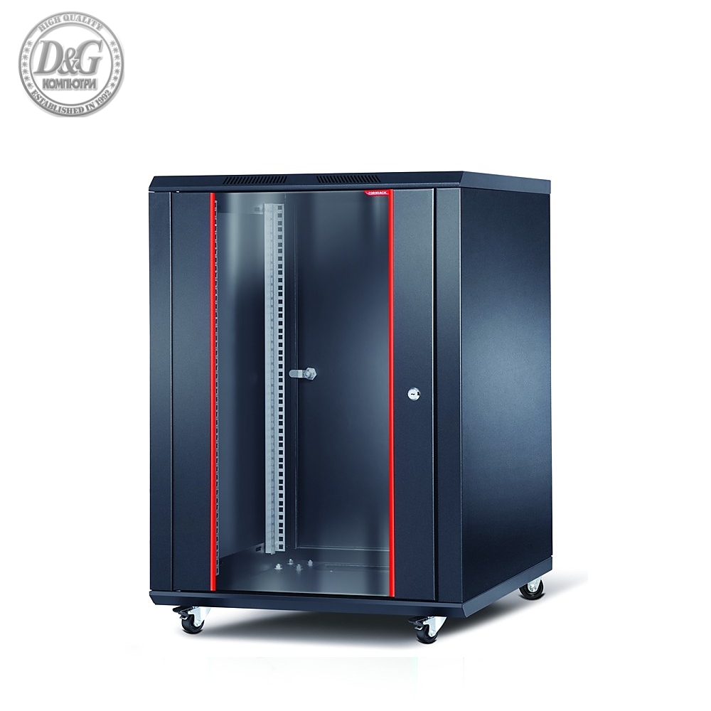 Formrack 19" Free standing rack 20U 600/600mm, height: 1055mm, loading capacity: 600 kg, front tempered glass door, unopenable sides (does not include castor/feet group)