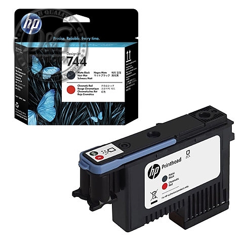 HP 744 Matte Black & Red Printhead