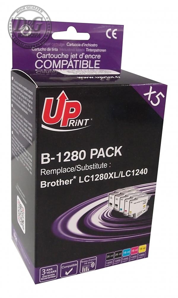 Ink cartridge UPRINT LC1280XL / LC1240, BROTHER, (2BK+C+M+Y)