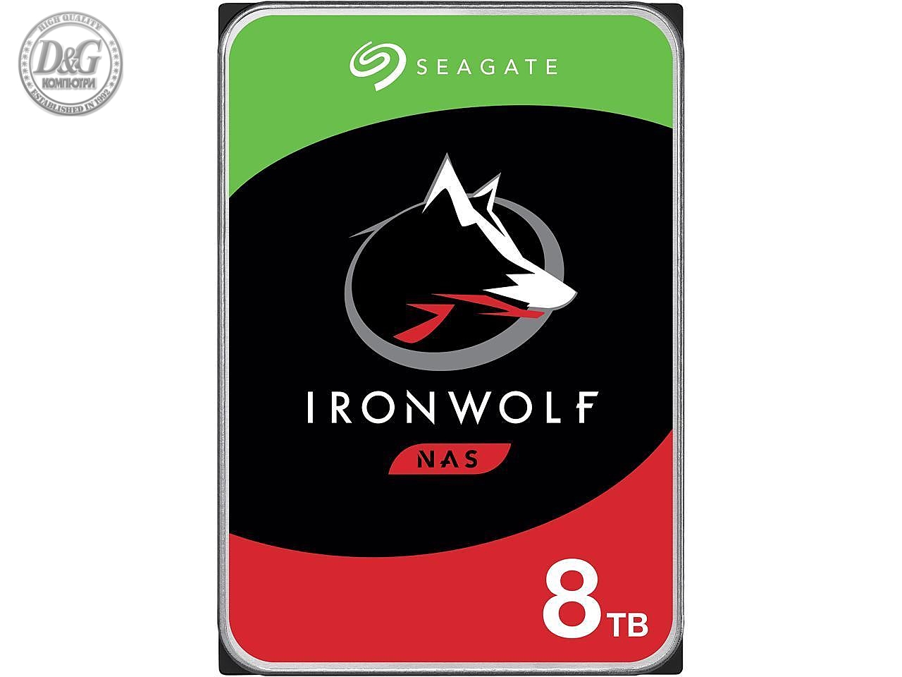 Х°рд диск SEAGATE IronWolf ST8000VN004, 8TB, 256MB Cache, SATA 6.0Gb/s