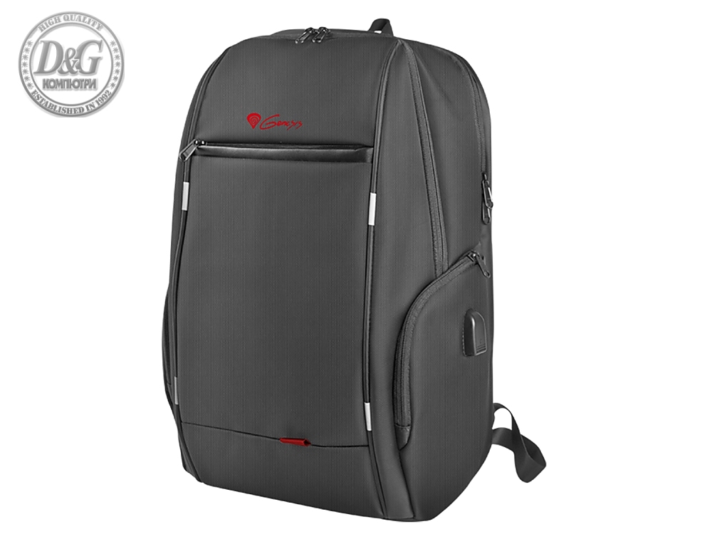 Genesis Laptop Backpack Pallad 400 Usb Black 15,6"