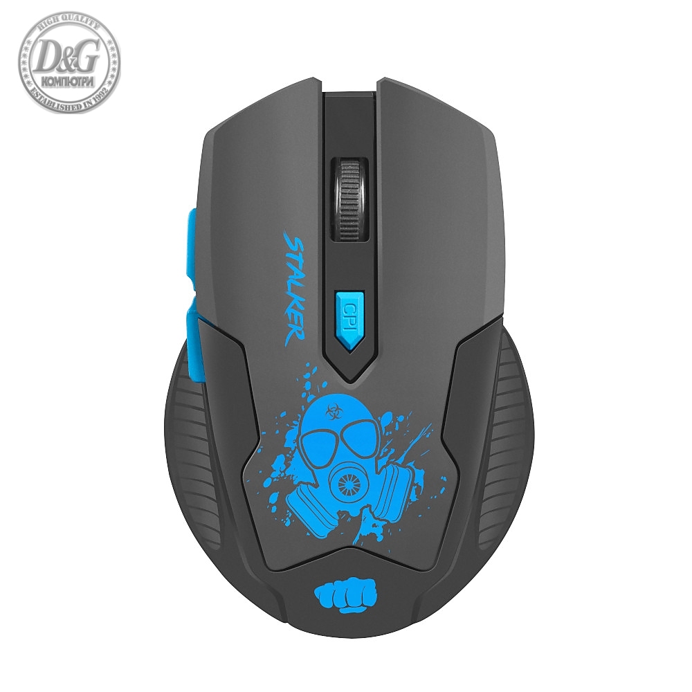 Fury Wireless gaming mouse, Stalker 2000DPI, Black-Blue