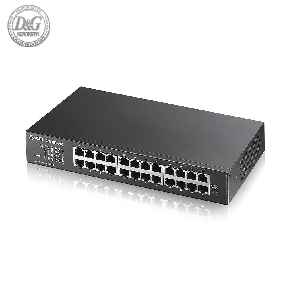 Суи‡ ZYXEL GS1100-24E, 24 пор‚ов, Gigabit, ·° мон‚°¶ в €к°„