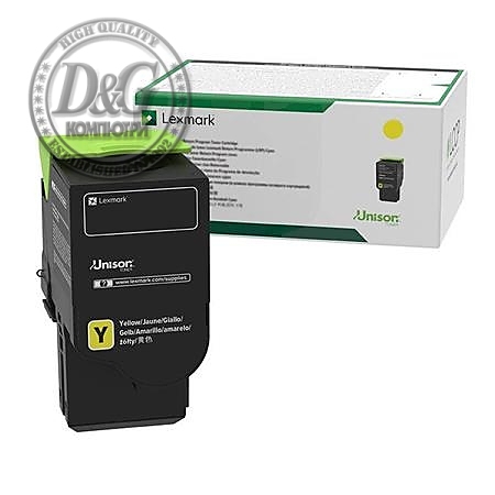 Lexmark 78C20Y0 CS/CX421, 52x, 62x Yellow Return Programme 1.4K Toner Cartridge