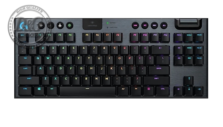 Logitech G915 Wireless TKL Keyboard, GL Clicky Low Profile, Lightspeed Wireless, Lightsync RGB, Game Mode, Media Controls, Carbon