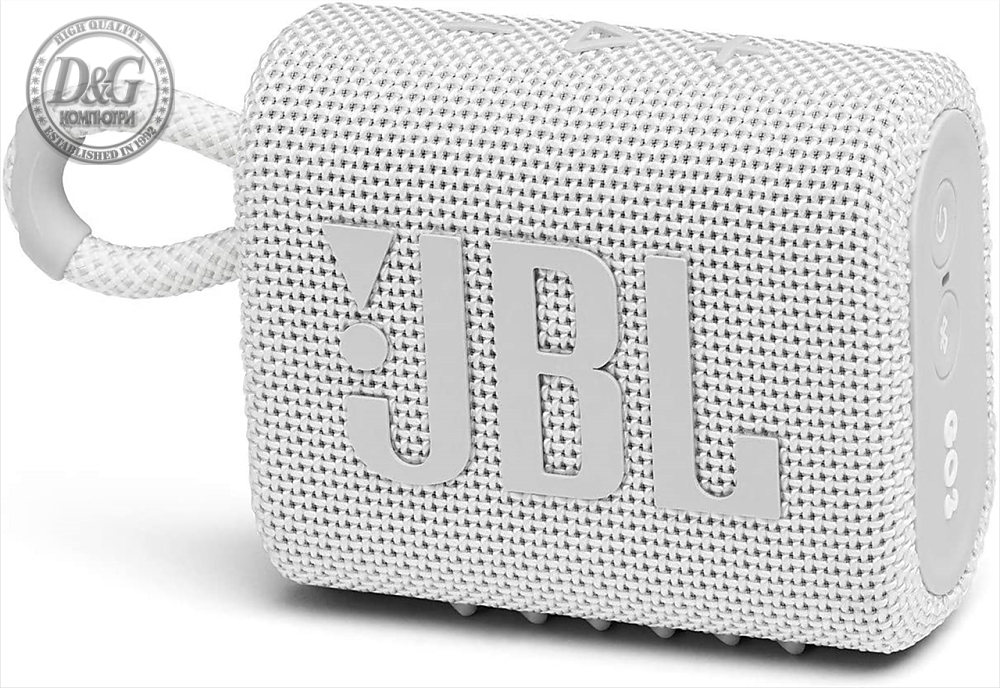 JBL GO 3 WHT Portable Waterproof Speaker
