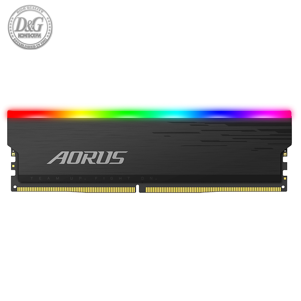 Памет Gigabyte AORUS RGB 16GB DDR4 (2x8GB) 3733MHz  CL18-19-19-39 1.35v с Демо Кит