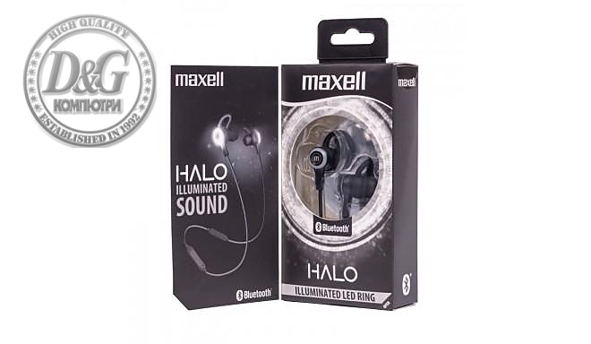 Блутут слушалки-тапи MAXELL HALO SPORT, True Wireless, Bluetooth 5.0, Черни