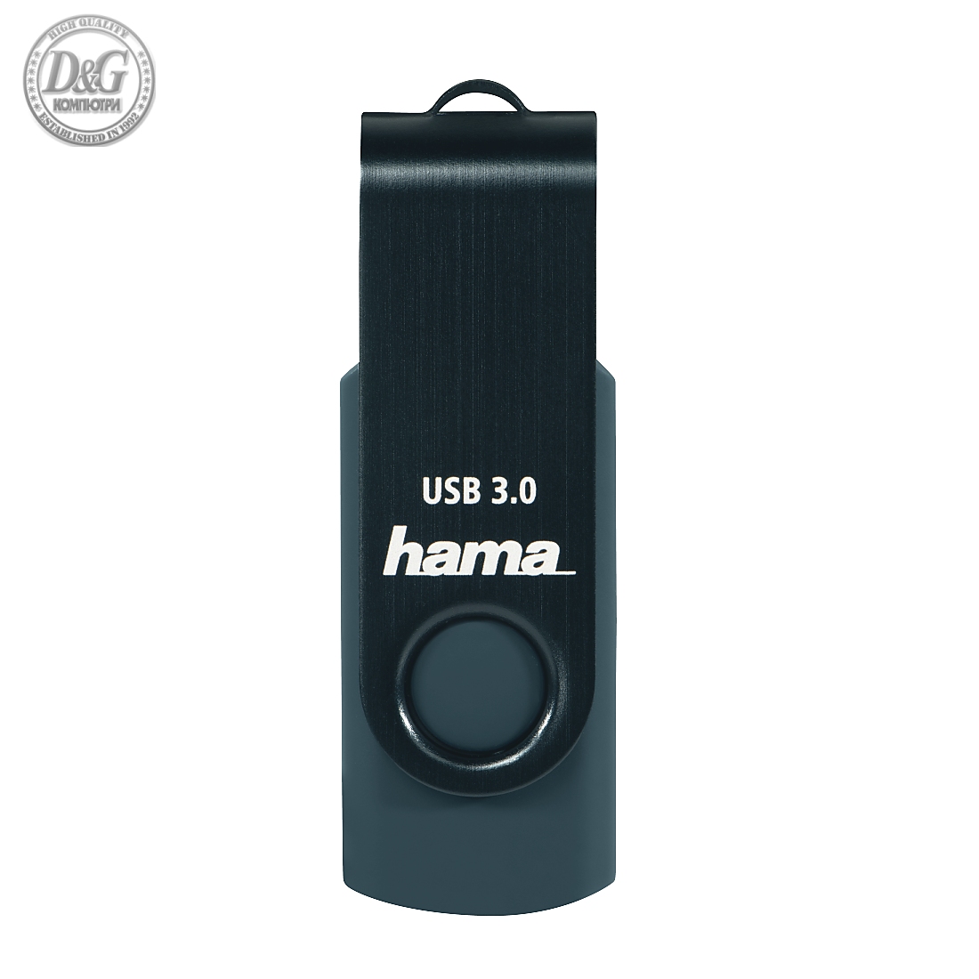 USB памет HAMA Rotate, 256GB, 90 MB/s, Петролно синьо