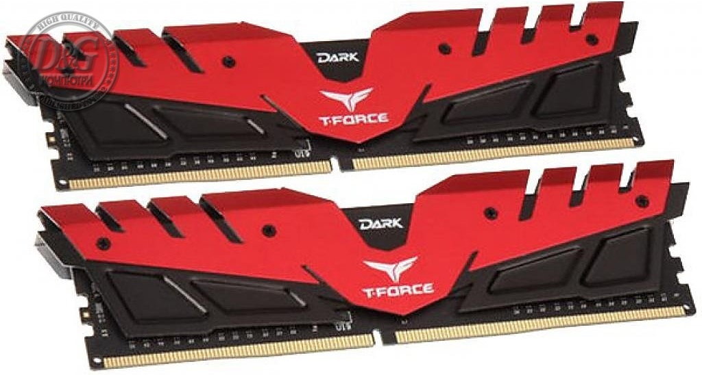 2X8G DDR4 3200 TEAM DARK RED