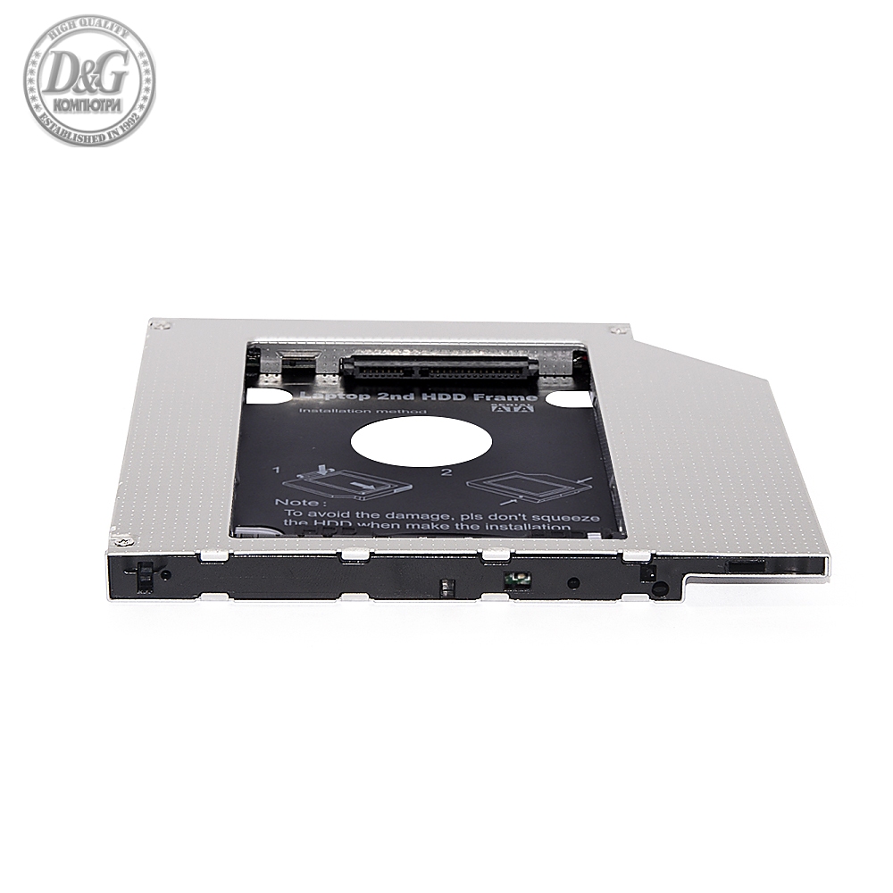 Makki тънко кади за лаптоп Laptop Caddy 9.5mm SATA3 with LED/switch MAKKI-CADDY-95-LS