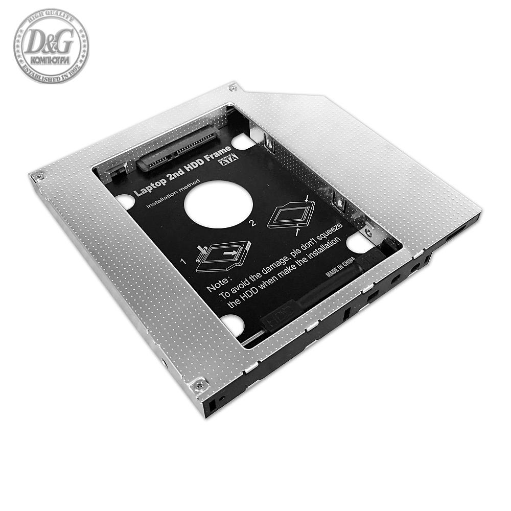 Makki кади за лаптоп Laptop Caddy 12.7mm SATA3 with LED/switch MAKKI-CADDY-127-LS