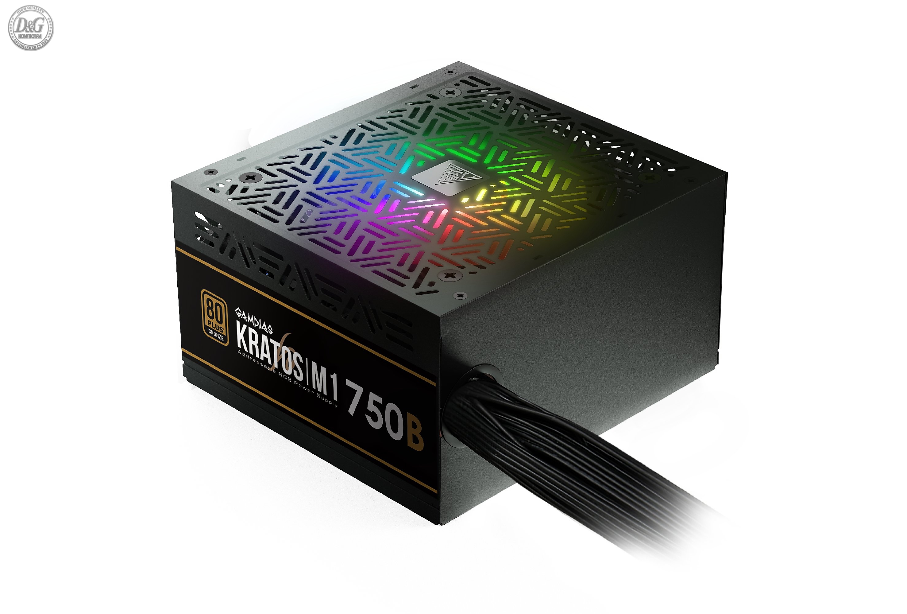 Gamdias —°…р°нв°нµ PSU 750W Bronze Addressable RGB - KRATOS M1-750B