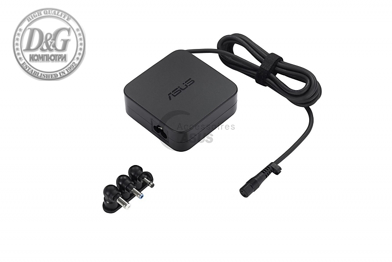 Asus Adapter U65W multi tips charger, 3 pin, 6 pcs, Black