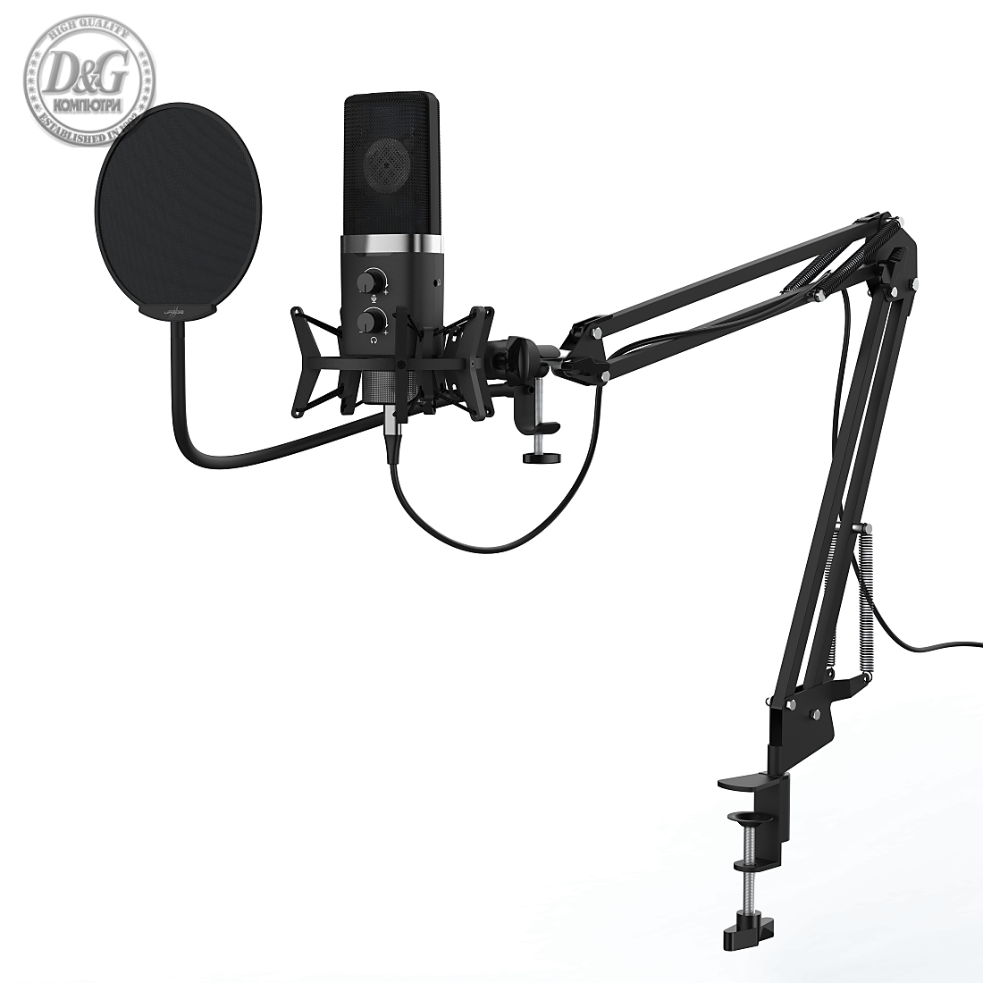 Настолен микрофон HAMA uRage Stream 900 HD Studio, Черен