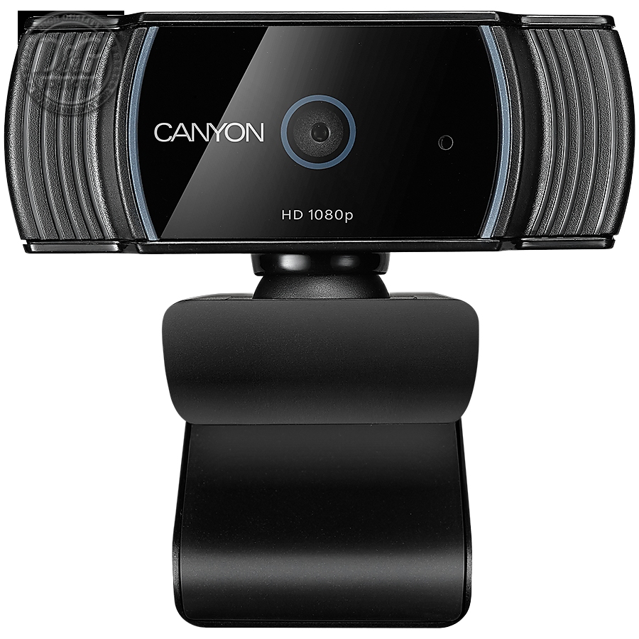 CANYON C5 1080P full HD 2.0Mega auto focus webcam with USB2.0 connector, 360 degree rotary view scope, built in MIC, IC Sunplus2281, Sensor OV2735, viewing angle 65°, cable length 2.0m, Black, 76.3x49.8x54mm, 0.106kg