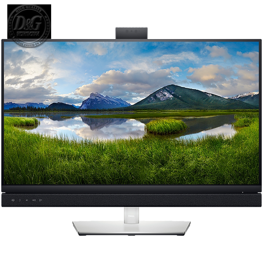 Monitor LED DELL Video Conferencing C2722DE, 27", 2560x1440, 16:9, IPS, 1000:1, 178/178, 5ms, 350cd/m2, DP, HDMI, RJ-45, USB-C, Built-in speakers and webcam, 3Y