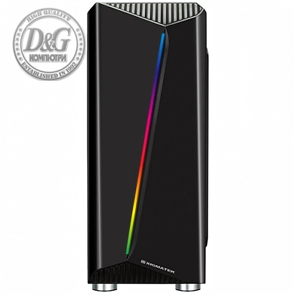 Chassis Eden III EN41657 ATX, M-ATX &d Mini ITX, USB3.0x1, 2.0x2, Rainbow LED Front Panel, Left tempered glass, Rear sync Rainbow 120mm fan