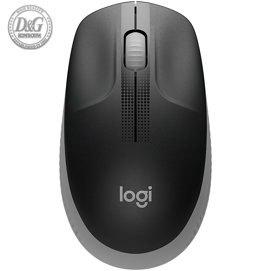 LOGITECH M190 Full-size wireless mouse - MID GREY - 2.4GHZ - EMEA - M190