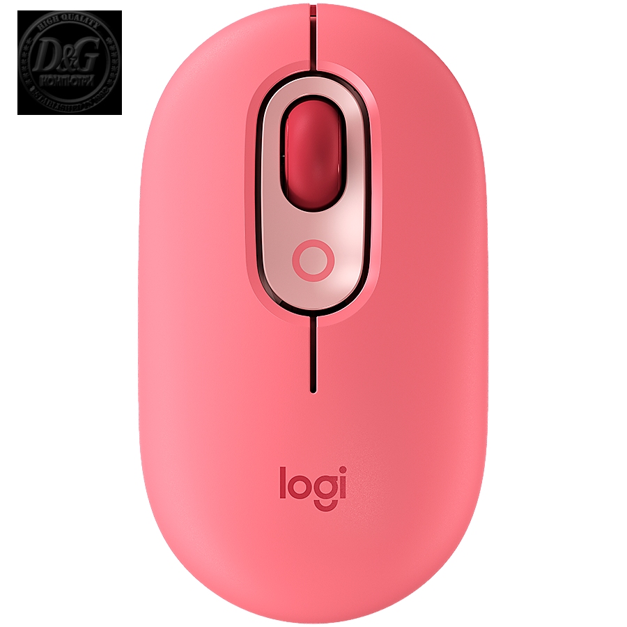 LOGITECH POP Mouse with emoji - HEARTBREAKER_ROSE - 2.4GHZ/BT - EMEA - CLOSE BOX