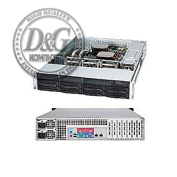 SUPERMICRO SuperChassis CSE-825TQ-R740LPB, 2U Rack-Mountable, 8x3.5" HS HDD bays, 2x3.5" fixed HDD bays, opt. Slim ODD, Extended ATX, 7 LP slots, Redundant PSU 740W 80+94% (1+1), Black