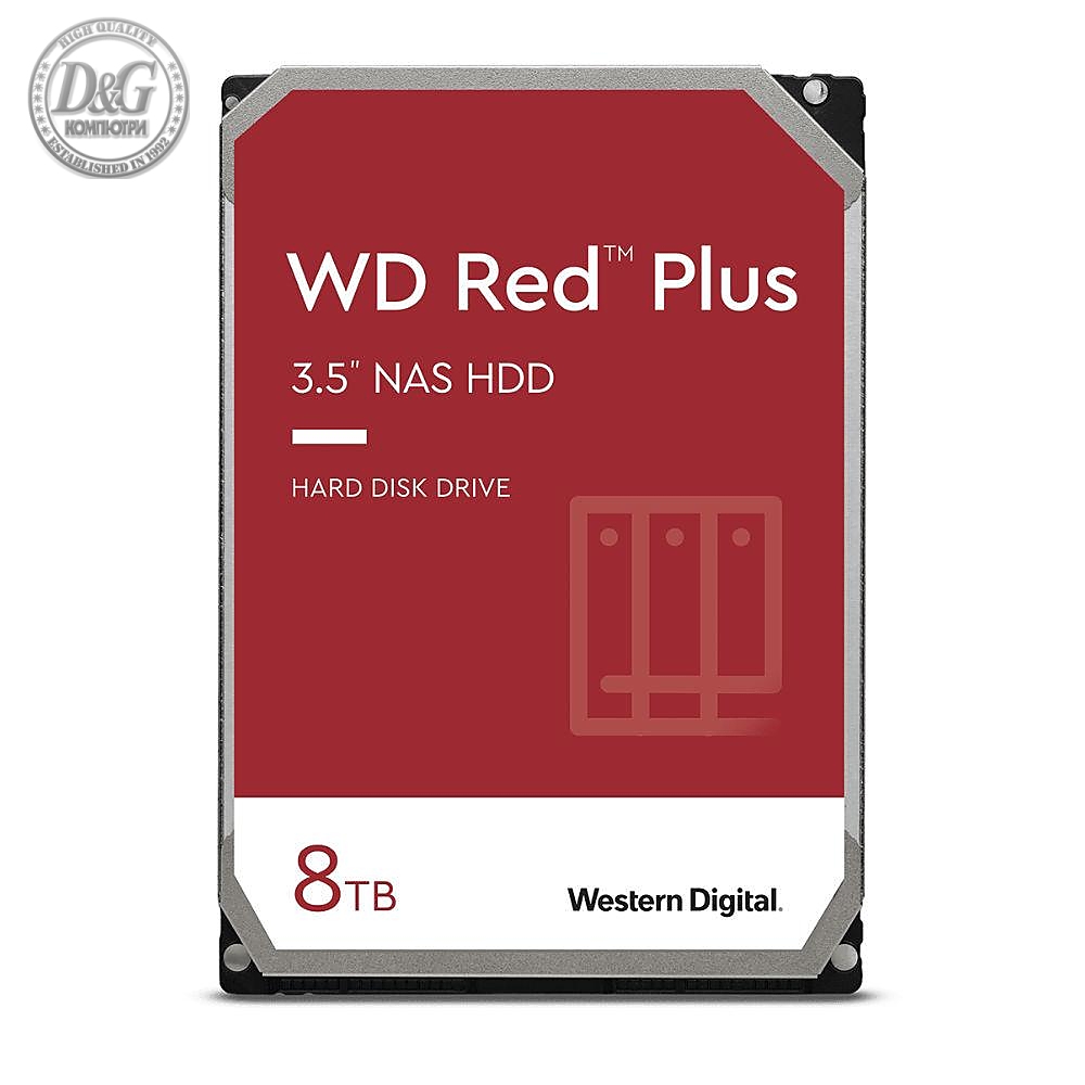 Х°рд диск WD Red Plus 8TB NAS 3.5&quot; 128MB 5640RPM