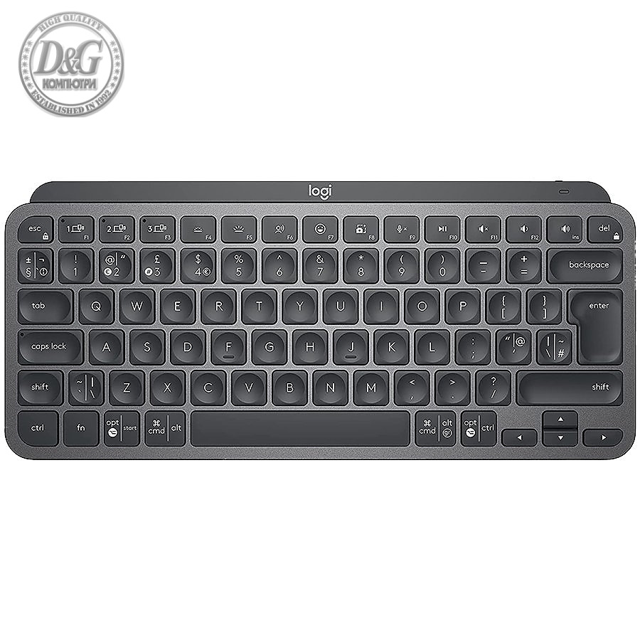 LOGITECH MX Mechanical Mini Minimalist Wireless Illuminated Keyboard  - GRAPHITE - US INT'L - 2.4GHZ/BT - EMEA - TACTILE