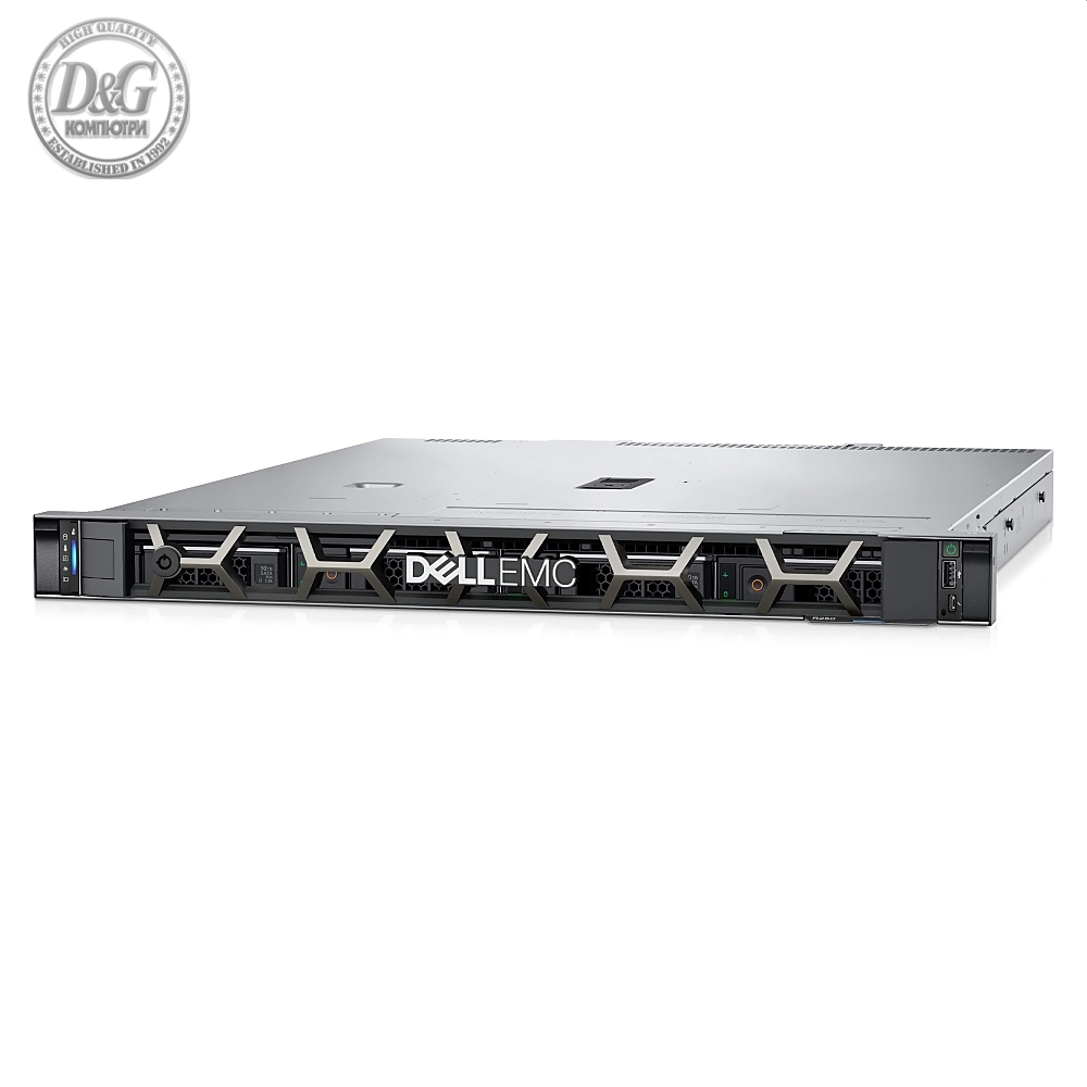 Dell PowerEdge R250, Chassis 4 x 3.5 HotPlug, Xeon E-2314, 16GB, 1x480GB SSD SATA Read Intensive 6Gbps 512 2.5in Hot-plug AG Drive, Rails, Bezel, Broadcom 5720, PERC H355, iDRAC9 Express 15G, 450W, 3Y Basic Onsite