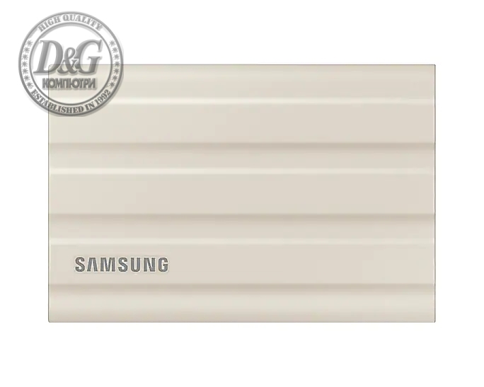 Samsung Portable NVME SSD T7 Shield 2TB , USB 3.2 Gen2, Rugged, IP65, Read 1050 MB/s Write 1000 MB/s, Beige