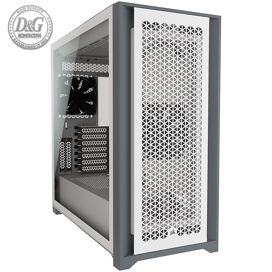 CORSAIR 5000D AIRFLOW Tempered Glass Mid-Tower ATX Case ” White
