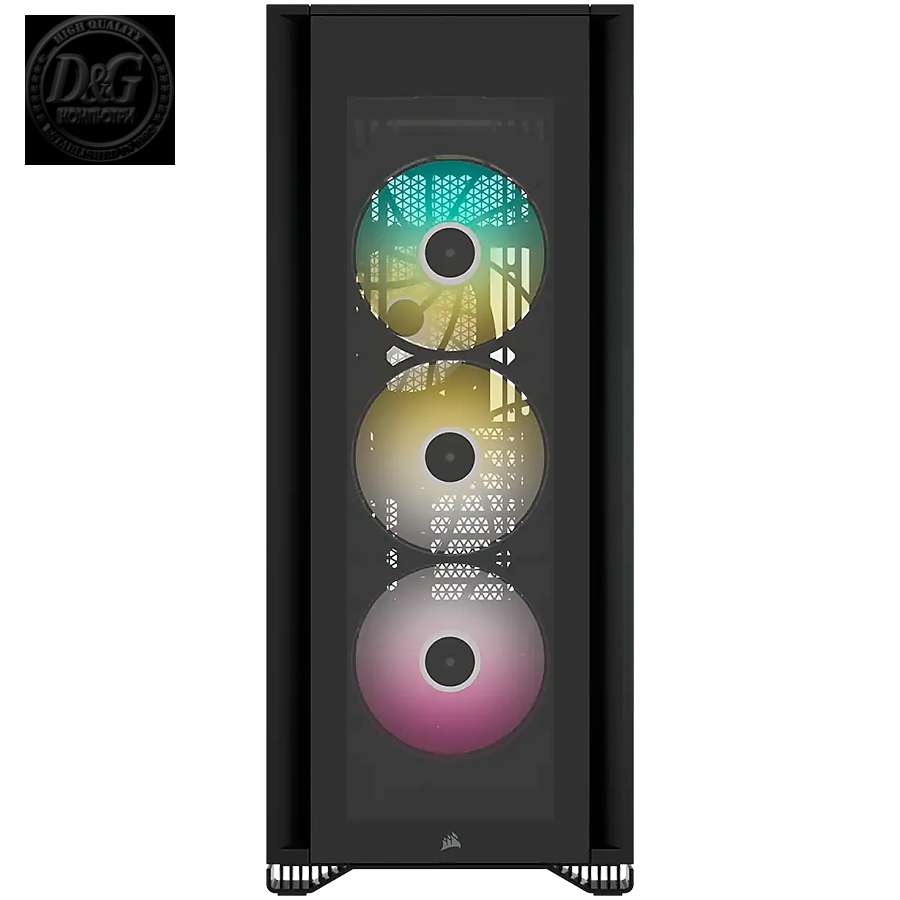 CORSAIR iCUE 7000X RGB Tempered Glass Full-Tower ATX PC Case вЂ” Black