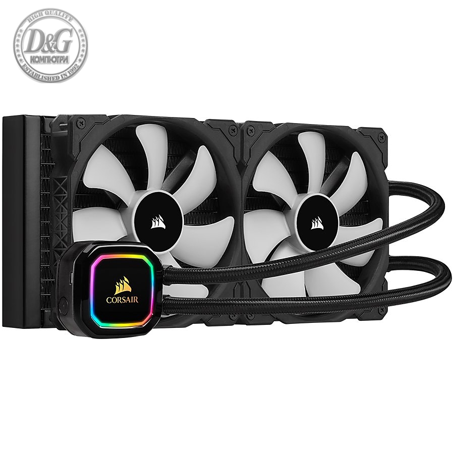 CORSAIR iCUE H115i RGB PRO XT, 280mm Radiator, Dual 140mm PWM Fans, Software Control, Liquid CPU Cooler