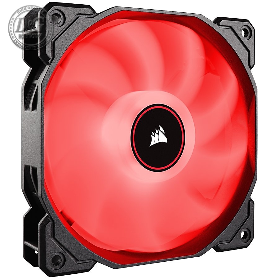 Corsair AF120 LED Low Noise Cooling Fan, Single Pack - Red