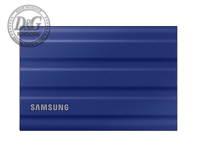 Samsung Portable NVME SSD T7 Shield 2TB , USB 3.2 Gen2, Rugged, IP65, Read 1050 MB/s Write 1000 MB/s, Blue