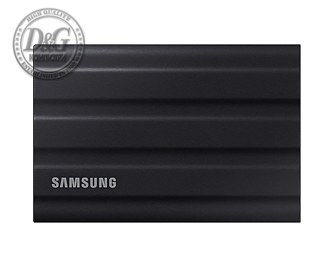 Samsung Portable NVME SSD T7 Shield 2TB , USB 3.2 Gen2, Rugged, IP65, Read 1050 MB/s Write 1000 MB/s, Black