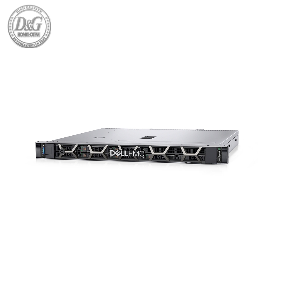 Dell PowerEdge R350 SmartValue, Intel Xeon E-2378 2.6GHz, 16M Cache, 8C/16T, 2.5" Chassis up to 8 Drives, Riser Config 1 x8, 1 x16 slots, 16GB UDIMM ECC, 2x 1.2TB HDD SAS ISE 12Gbps, PERC H355, Dual Hot-Plug PSU 600W, BOSS Blank, On-Board LOM, 36M NBD