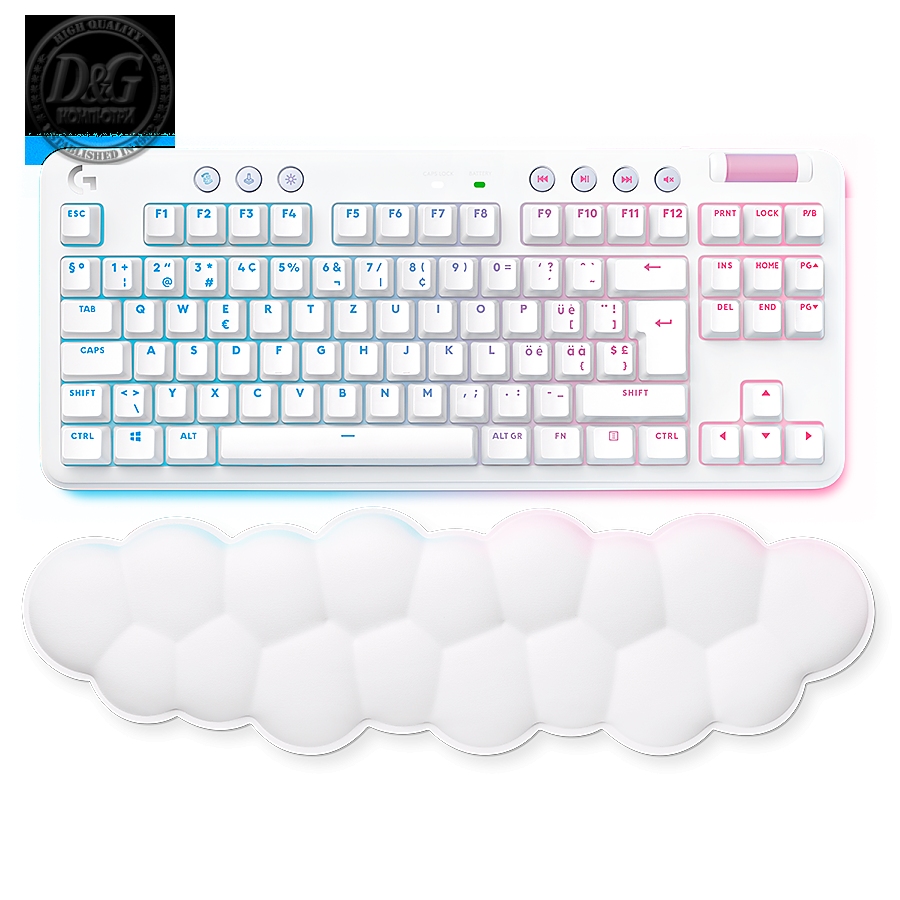 LOGITECH G715 WIRELESS GAMING KEYBOARD - OFF WHITE - US INT'L - 2.4GHZ/BT - INTNL - LINEAR