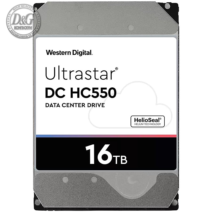HDD Server WD/HGST ULTRASTAR DC HC550 (3.5’’, 16TB, 512MB, 7200 RPM, SATA 6Gb/s, 512N SE NP3), SKU: 0F38462
